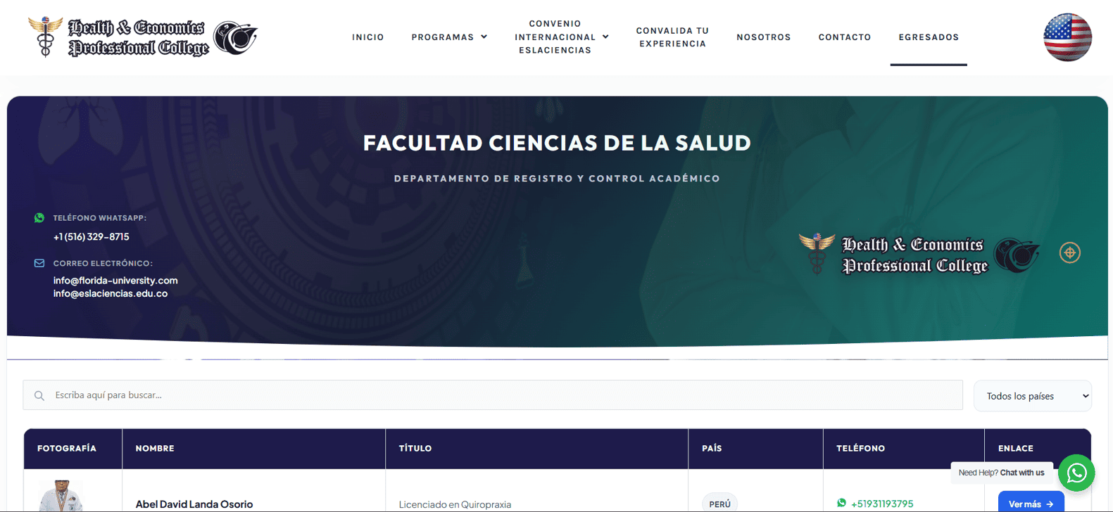 Base de Datos Egresados